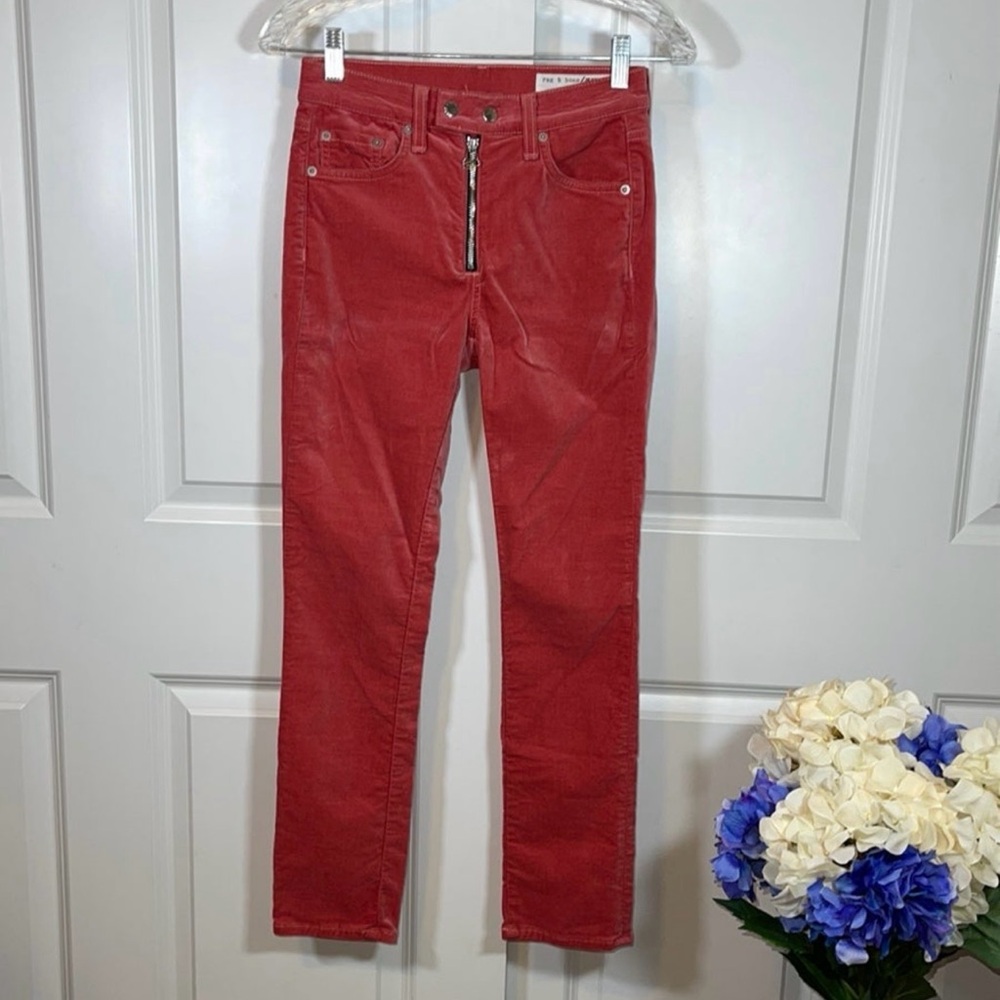 Rag & Bone Red Velvet Jeans size XS / US 25. B6